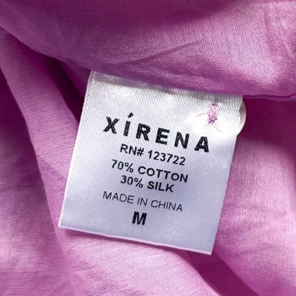 NEW Xirena Taryn Cotton Silk Midi Skirt Pink Posey Womens Medium - Picture 10 of 11